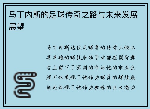 马丁内斯的足球传奇之路与未来发展展望